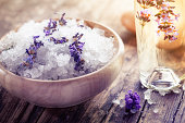 aromatherapy lavender bath salt and massage oil