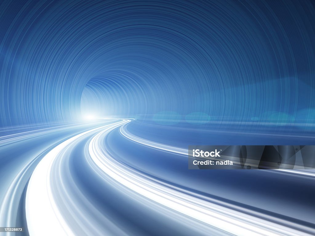 Abstract velocidad de movimiento en la autopista túnel - Foto de stock de Vía libre de derechos