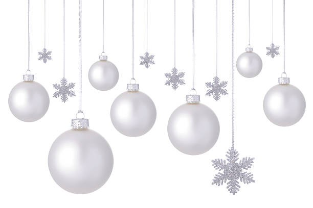 White Christmas Balls! stock photo
