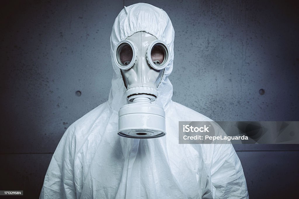 Niebezpieczeństwo: Atak promieniotwórczych - Zbiór zdjęć royalty-free (Maska przeciwgazowa)