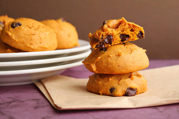 Pumpkin Cookie Stack stock photo