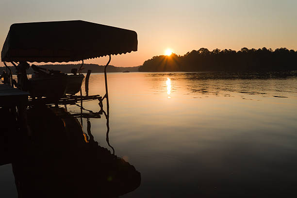 Lake Oconee Sunrise stock photo