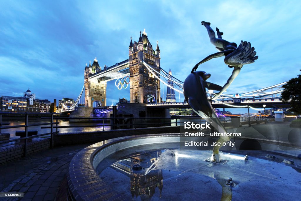 Tower Bridge w Londynie, Igrzyska - Zbiór zdjęć royalty-free (Olympic Rings)