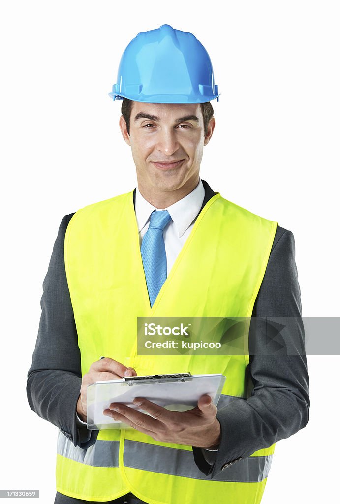 Assicurarsi che il progetto funziona correttamente e in modo sicuro - Foto stock royalty-free di Gilet - Capo di vestiario