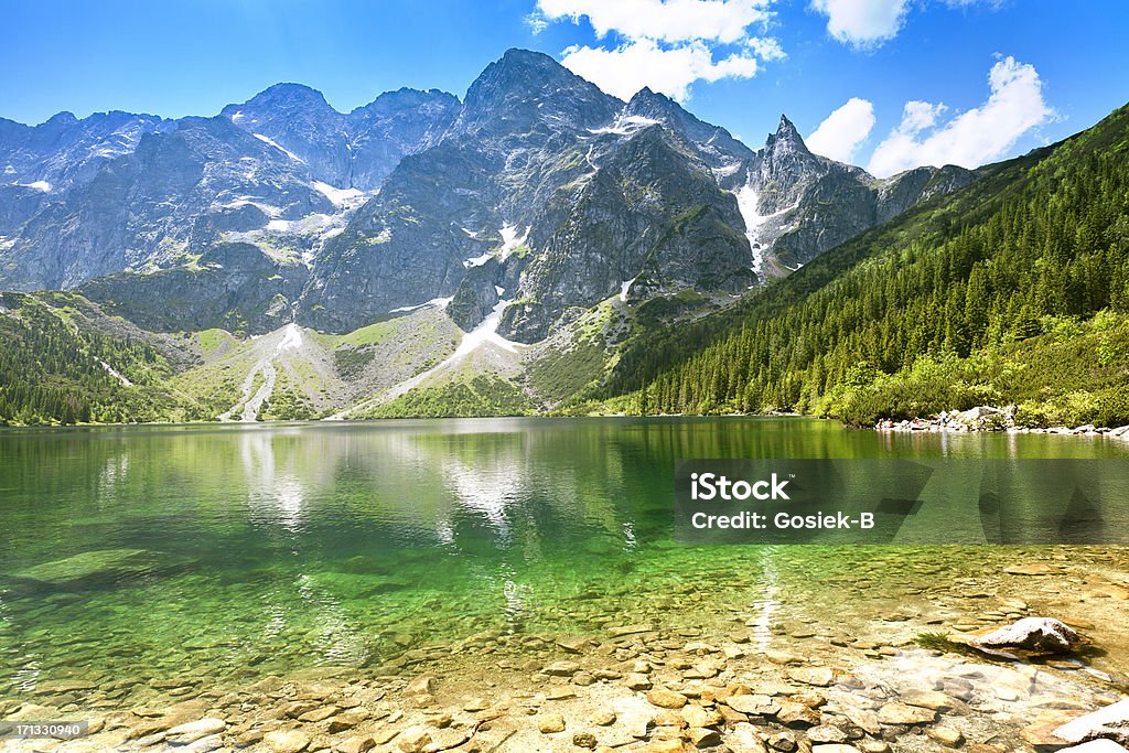 'Morskie Oko'lac dans les montagnes de Tatra - Photo de Pologne libre de droits
