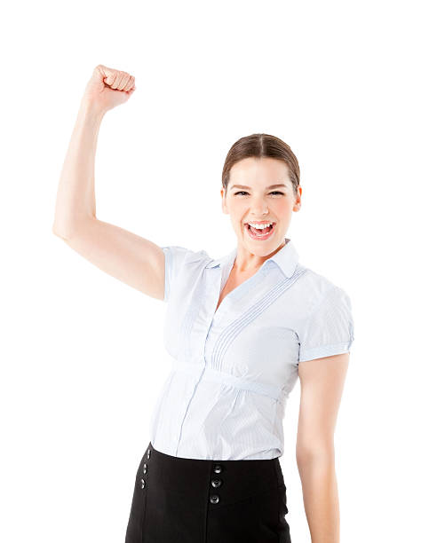 istock Excited young female executive enjoying success 171330994