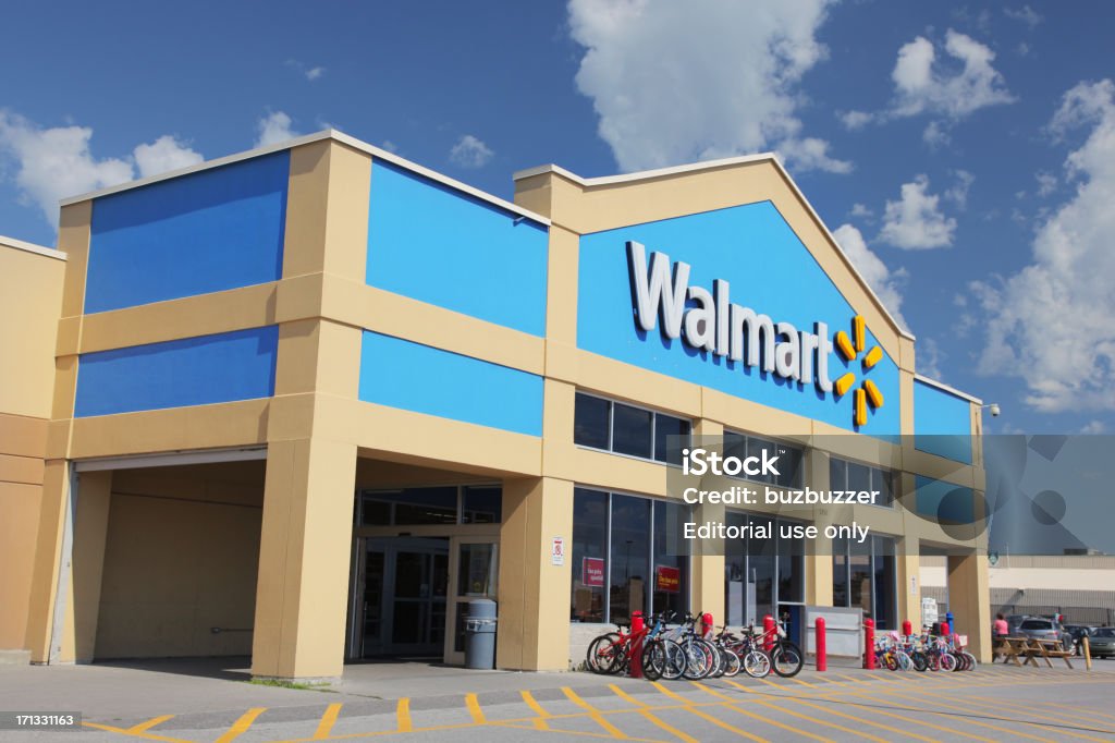 Walmart Stores Außenansicht - Lizenzfrei Wal-Mart Stock-Foto