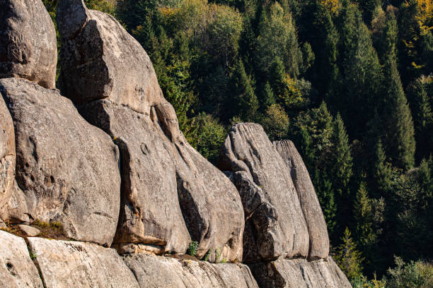 Tustan fortress - archeological and natural monument of national significance in  Urych, Ukraine