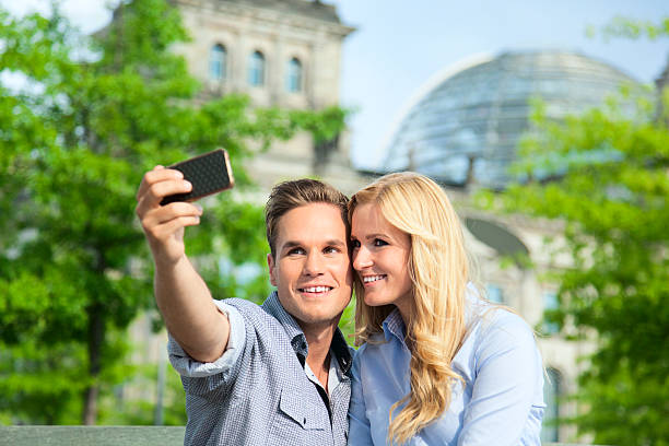 istock A young couple taking a selfie in Berlin 171331700