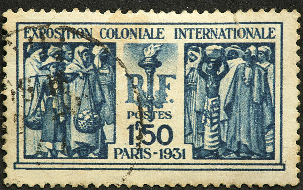 1924 年パリ夏季オリンピック郵便切手 - オリンピック大会のストック
