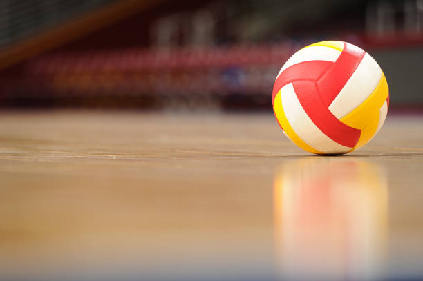 istock Volleyball in an empty gym 171331936