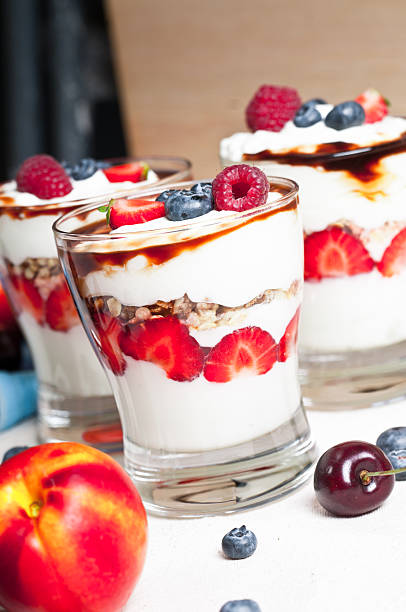 istock Glass with strawberry dessert 171332070