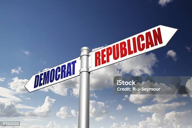 Foto de Estação Eleitoral e mais fotos de stock de Partido Democrático - EUA - Partido Democrático - EUA, Partido Republicano Americano, Sinal