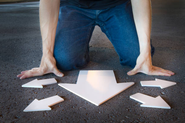 istock Many directions to go - crouching 171332680