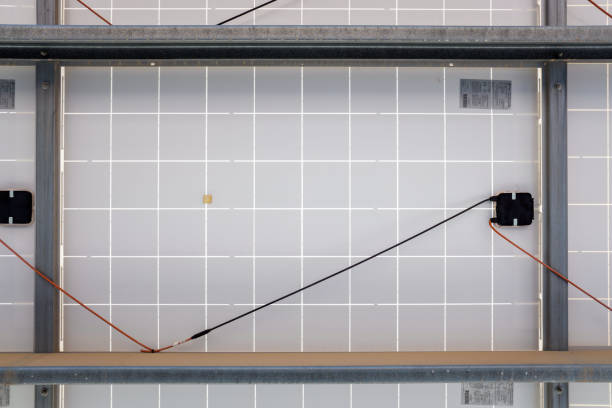 istock Detail of the back of a solar panel installation. 1713328767