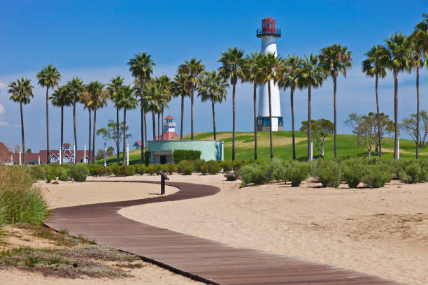 littoral californien - long beach california lighthouse los angeles county photos et images de collection