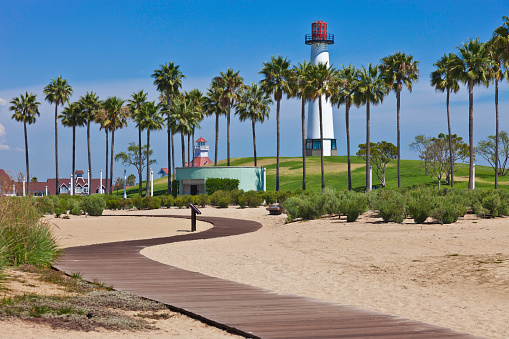 Lighthouse at Long Beach Harbor. California