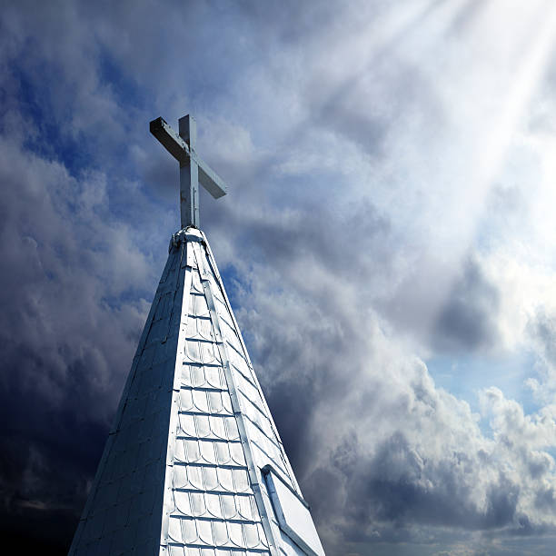 istock church roof top and sunlight 171332986