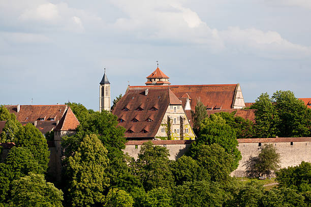 istock red tiled rooftops, medieval Rothenburg, Germany 171333443