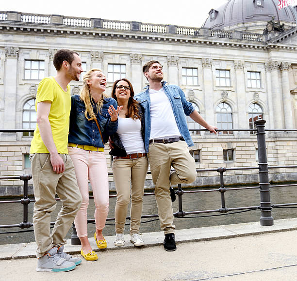 Two couple on a sightseeing tour