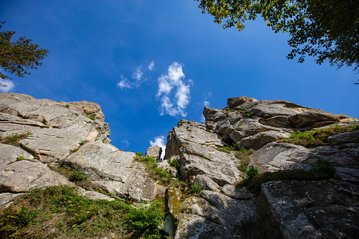Tustan fortress - archeological and natural monument of national significance in  Urych, Ukraine