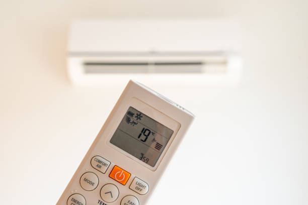 istock remote control command for air conditioning to be handled point to the device with the order to 19C° 1713340433