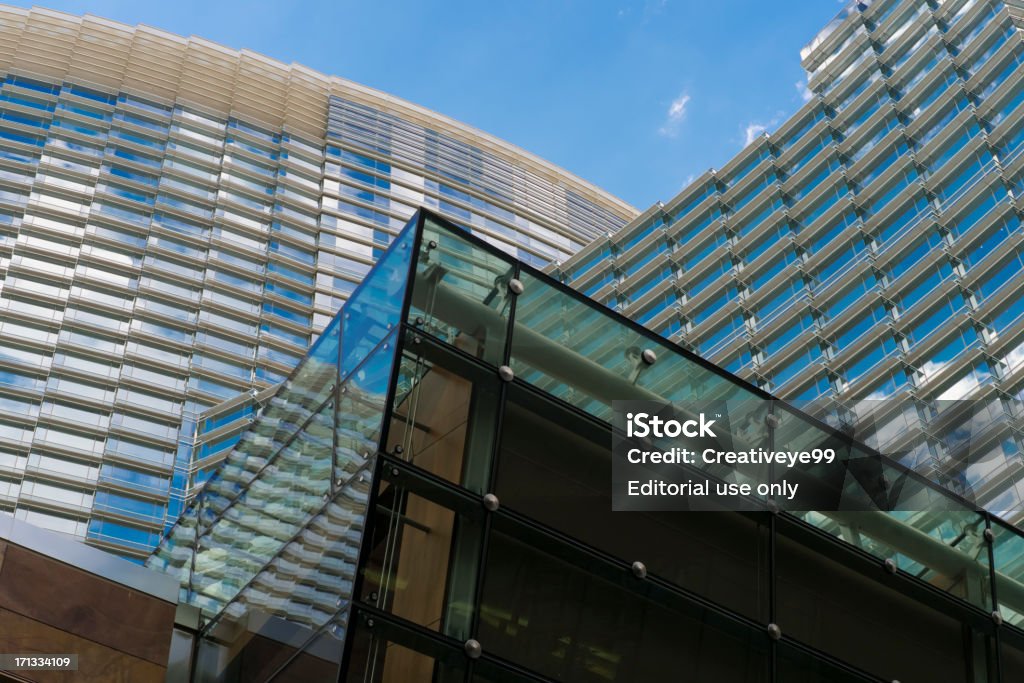 CityCenter Las Vegas "Las Vegas, USA - September 7, 2012: Modern architectural details at CityCenter on the Las Vegas Strip. CityCenter is a 16,797,000-square-foot mixed-use, urban complex with resort hotels, condominiums, shopping and entertainment." Architectural Feature Stock Photo