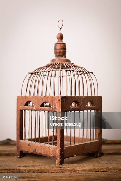 Photo libre de droit de Image Gros Plan Couleur Vintage Cage À Oiseaux banque d'images et plus d'images libres de droit de Cage - Cage, D'autrefois, En bois