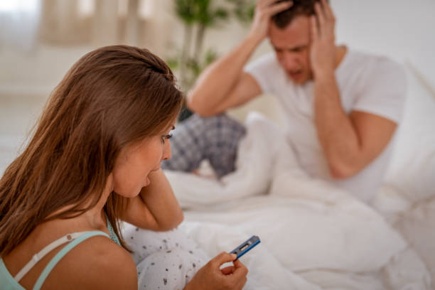 istock Unhappy Woman With Pregnancy Test 1713343418