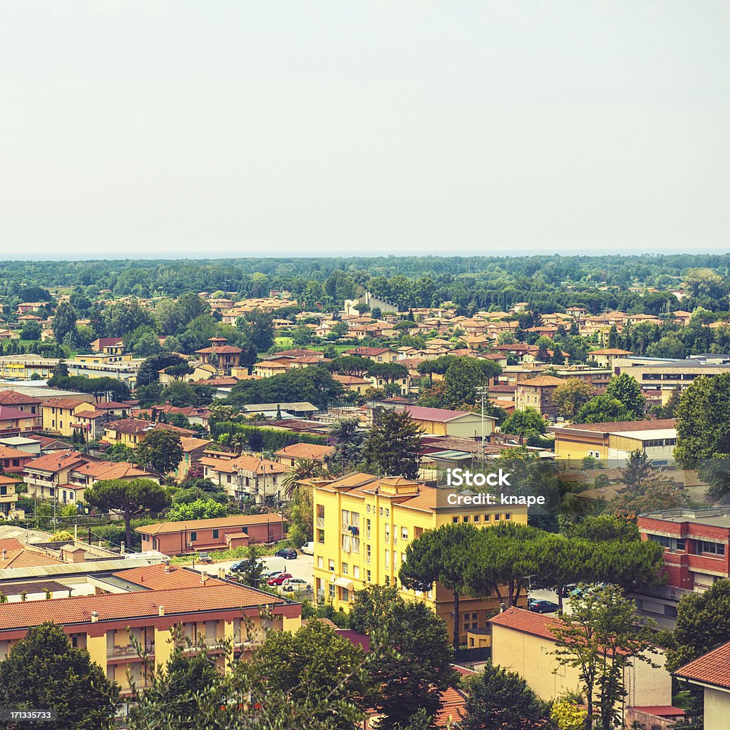 Blick auf Pietrasanta Italien - Lizenzfrei Ansicht aus erhöhter Perspektive Stock-Foto
