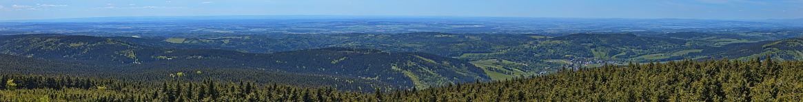 View from the observation tower Velka Destna in Hradec Kralove Region,Czech Republic,Europe