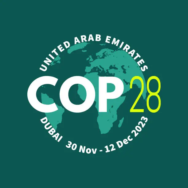 Vector illustration of COP28 UAE. United Nations climate change conference