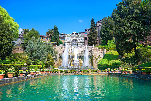 Villa d'Este, Tivoli, Italy stock photo