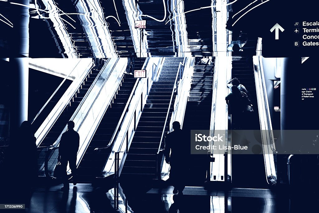 Escada Rolante de Aeroporto - Royalty-free Escadaria Foto de stock
