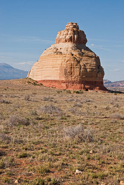 Church Rock Church Rock is a solitary column of sandstone in the Southwest USA between the towns of Monticello and Moab in Utah. Legend has it that a spiritualist group known as the "Home of Truth" wanted to hollow out the entire center of the sandstone monument, by hand, to build a church. In fact, the sandstone formation was owned by a local rancher, and he had a 16 by 24 foot opening chiseled into the rock to store salt licks and feed for his cattle. jeff goulden church stock pictures, royalty-free photos & images