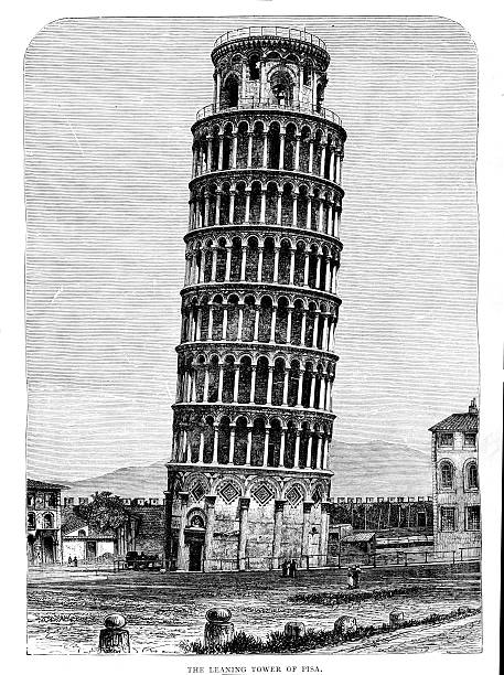 istock Leaning tower of Pisa Italy  from 1883 journal 171337070