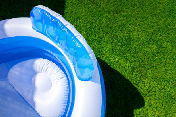 istock A small fillable plastic, rubber pool in an outdoor garden. 1713372917