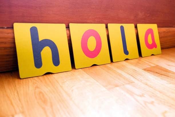 Word hello in Spanish 