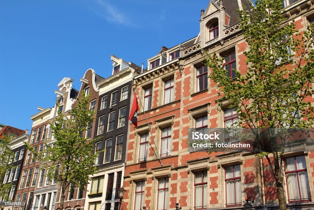 Niederländische Häuser in Amsterdam - Lizenzfrei Amsterdam Stock-Foto