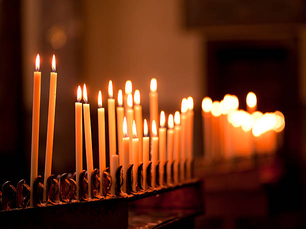 istock Candles In Catholic Church 171337624