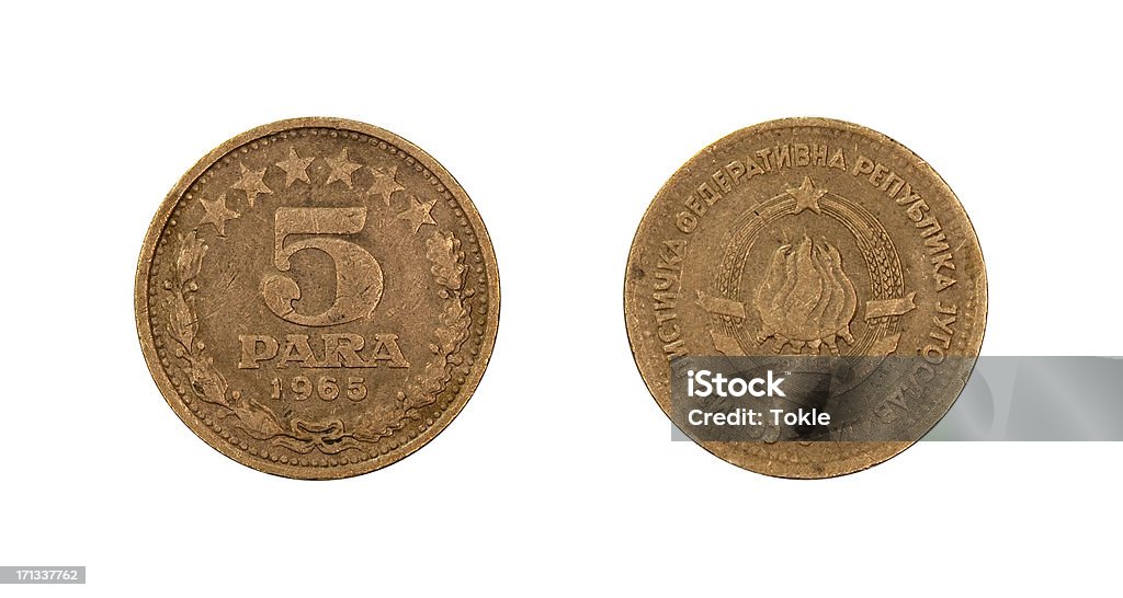 5- Para-Münze, Jugoslawien, 1965 - Lizenzfrei 1965 Stock-Foto