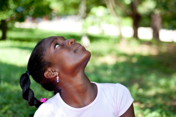 Little Girl Looking Up