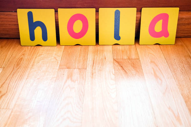 istock Word hello in Spanish 