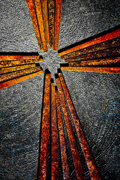 Religious: Cross of Old Square Rusty Nails