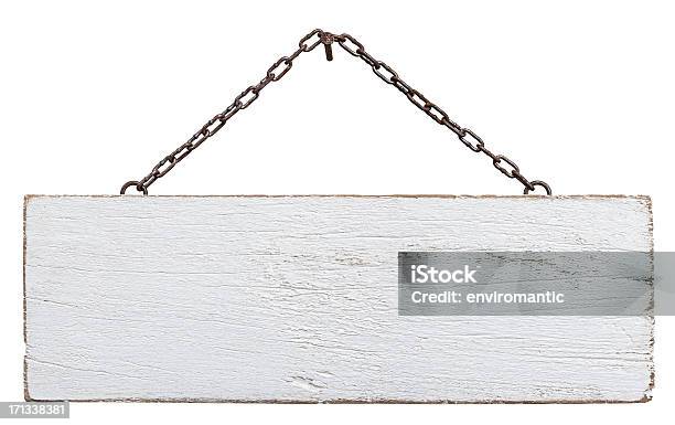 Old Weathered White Wood Signboard Stock Photo - Download Image Now - Sign, Wood - Material, White Color