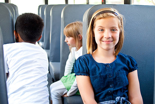 istock Happy Young Girl on a School Bus 171338669