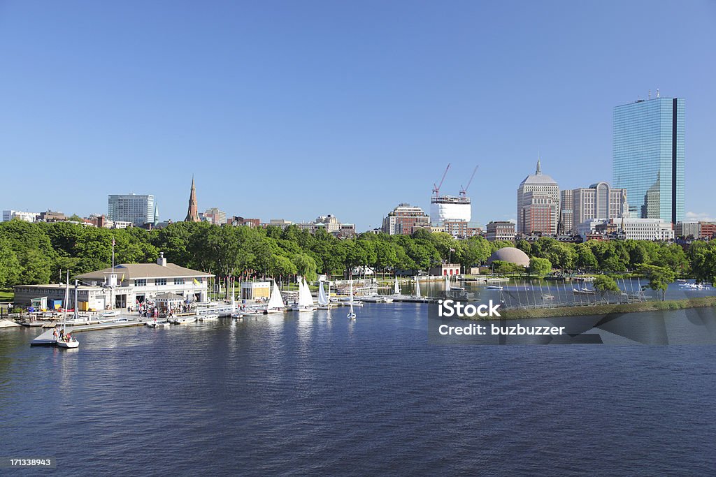 Location de bateaux Marina de la ville de Boston - Photo de Architecture libre de droits