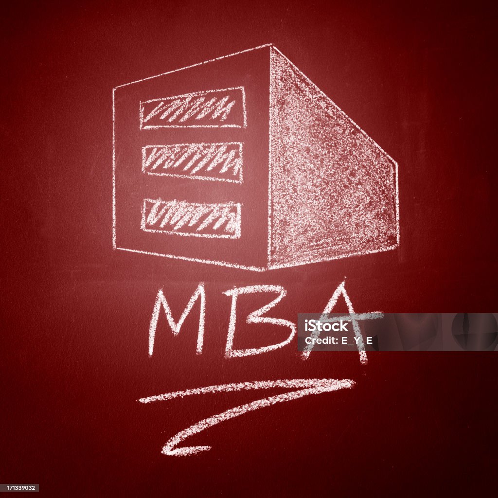 MBA MBA concept on blackboard Master of Business Administration Stock Photo