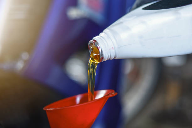 istock Change the engine oil at the car service center. 1713390348