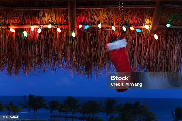 Navidad Vacaciones En El Caribe En Tropical Playa Hz Foto de stock y más banco de imágenes de Navidad